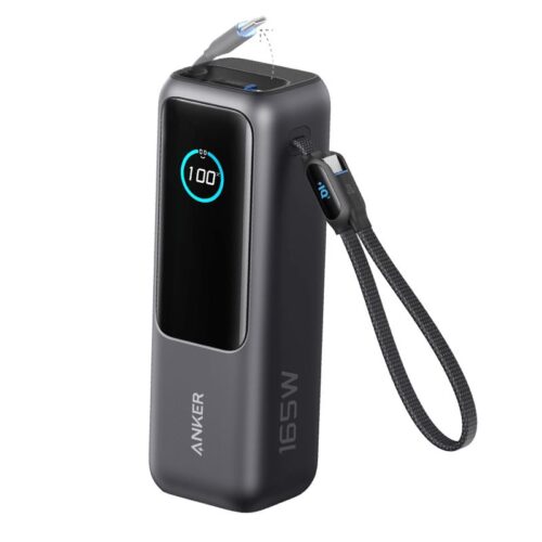 Anker Laptop Power Bank (25K, 165W, Built-In and Retractable Cables)