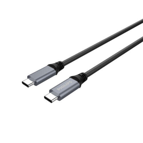 Philips Type C to Type C 3.0 Nylon Cable 2m - Black / DLC4560CB