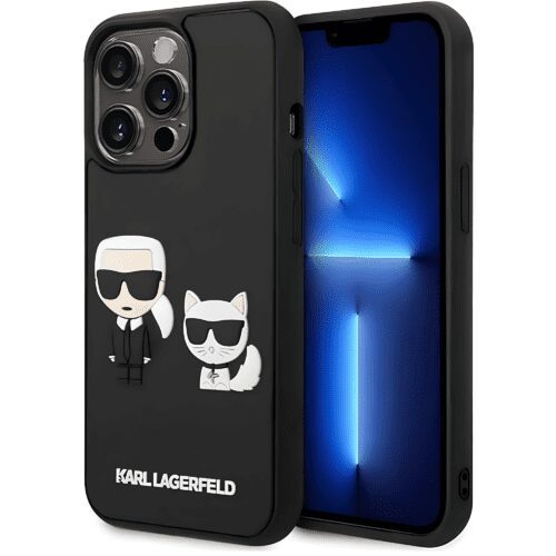 Karl Lagerfeld 3D Rubber Karl & Choupette Hard Case for iPhone 14 Line-Up