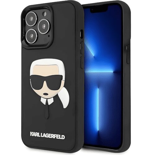 Karl Lagerfeld 3D Rubber Karl Head Hard Case for iPhone 14 Line-Up