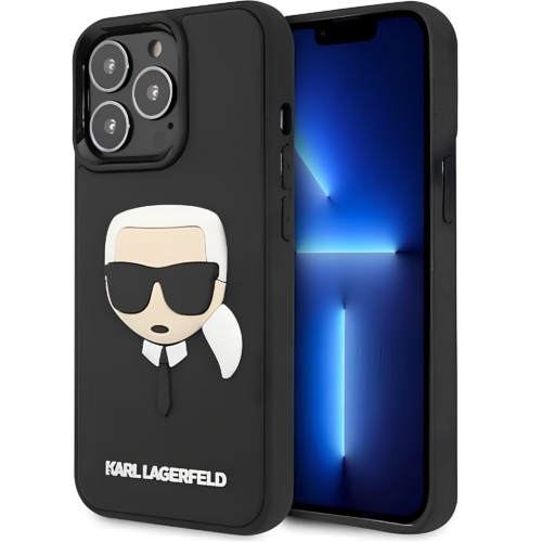 Karl Lagerfeld 3D Rubber Karl Head Hard Case for iPhone 14 Line-Up