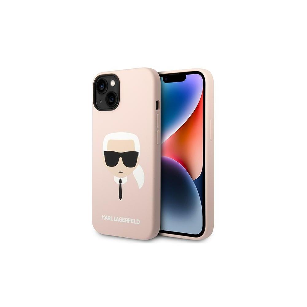Head silicone karl's hard case for iphone 14 plus (Pink)