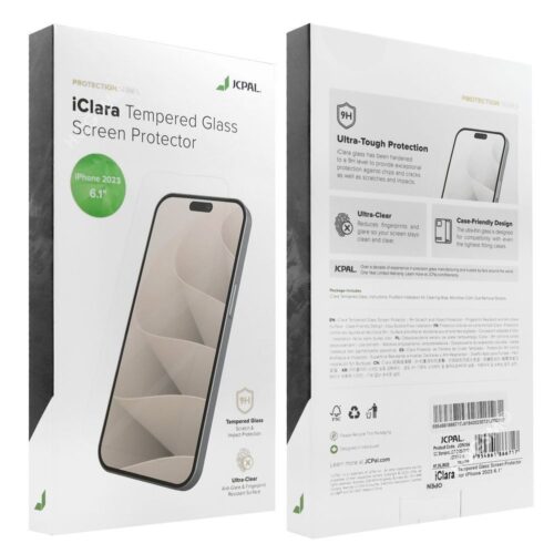 JCPAL iClara Glass Screen Protector for iPhone 15 Line-Up - 1