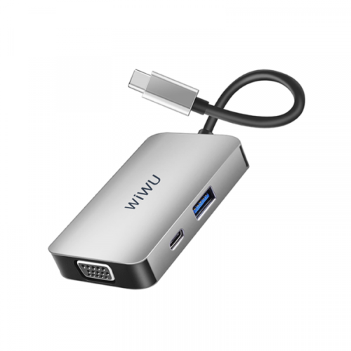 WIWU Alpha USB-C 5in1 Hub 1HDMI+1VGA+1USB+1Type-C+1Stereo - 1