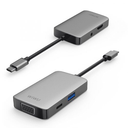 WIWU Alpha USB-C 5in1 Hub 1HDMI+1VGA+1USB+1Type-C+1Stereo - 2