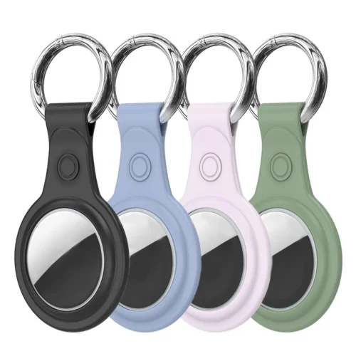 Dux Ducis TPU Case For AirTag 4 Pack ( Black + Blue + Green + Purple )