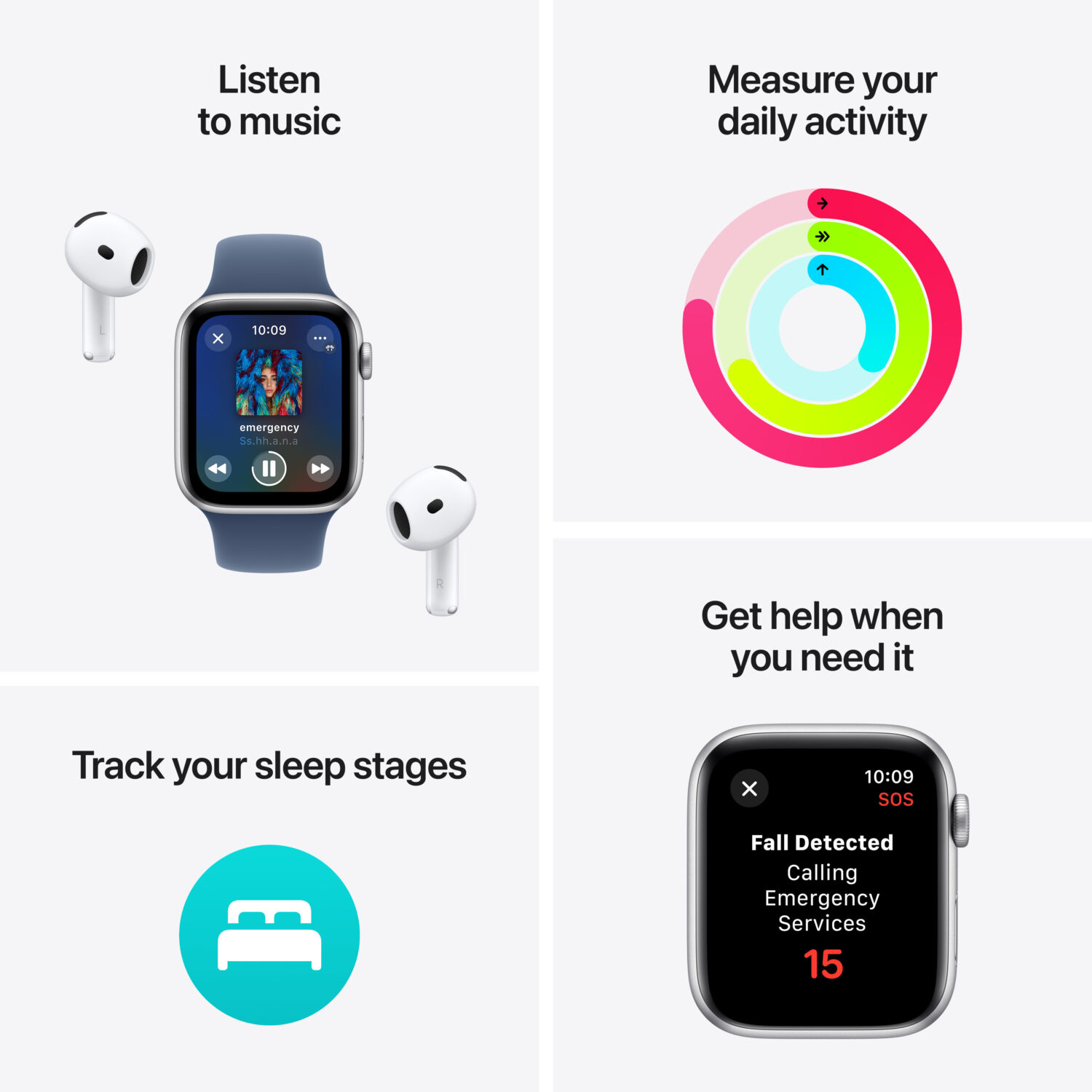 Apple Watch SE Gen 2 (2024) 44mm Sport Band GPS - Image 3
