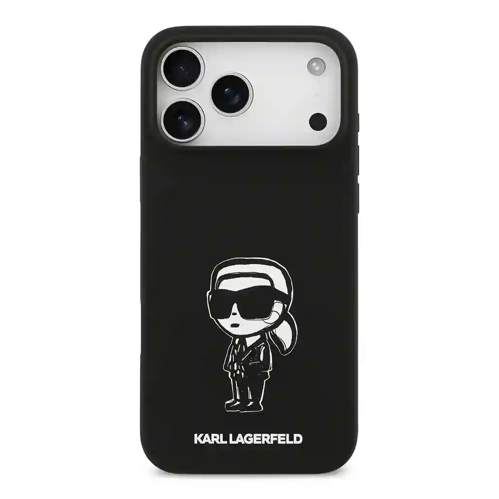 Karl Lagerfeld Liquid Silicone Case with Karl Sketch for iPhone 17 Pro Max