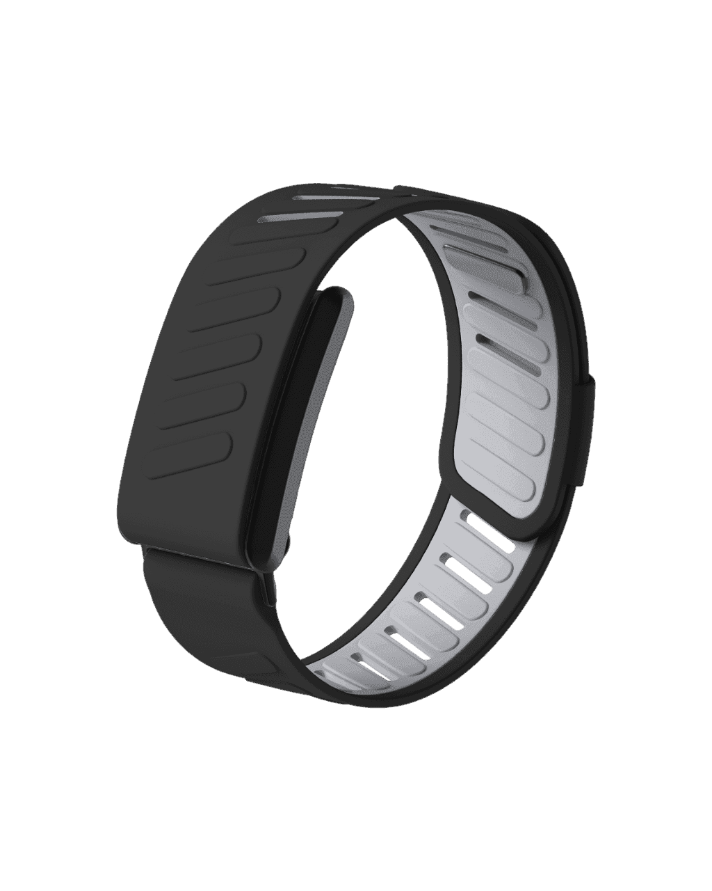 Moxedo flow-fit silicone watch strap for whoop 4.0 (Black Grey)