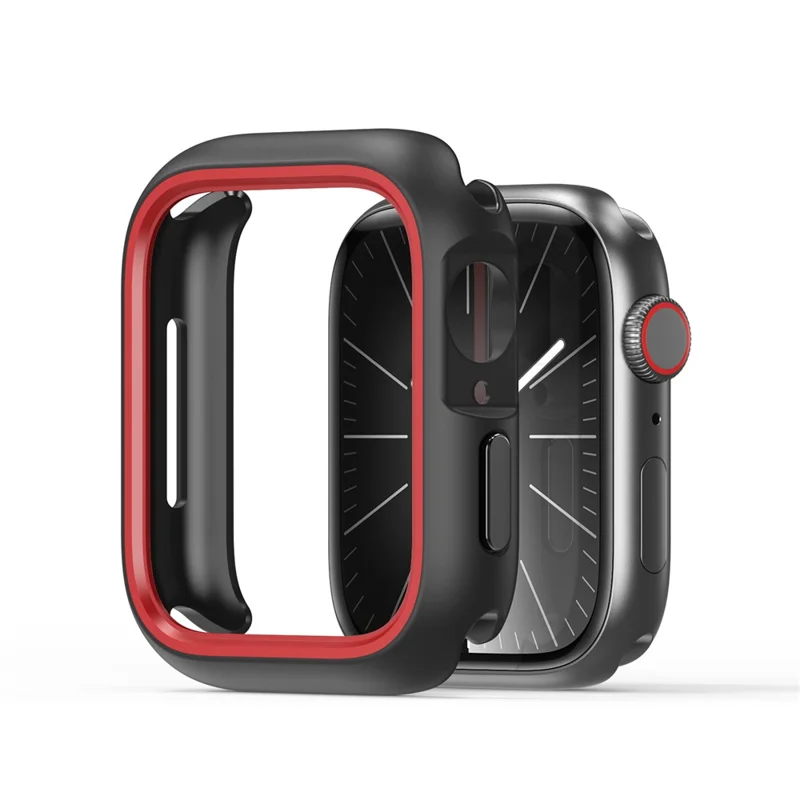 DUX Ducis Bamo Series Case for Apple Watch Series 10/11 (Black Red)